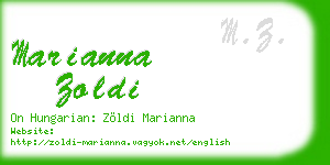marianna zoldi business card
